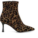 Butigo 24K-526 4pr Leopar Kadın Topuklu Bot - Kahverengi