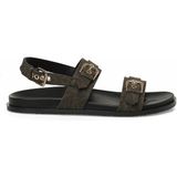 Butigo 26S-305 6fx Leopar Kadın Düz Sandalet - Kahverengi