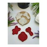 Butik 3d Baskı 3'lü "Aşk" Kalp Şekilli Kurabiye Kalıbı Set 3