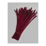 Butik 50 Adet Bordo Şönil, Çiçek Yapımına Uygun Tüylü Tel, 30 Cm 6mm