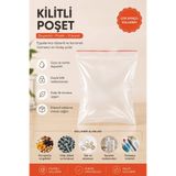 Butik 5x5 cm Kilitli Şeffaf Poşet Zipli Saklama Poşeti Gıda Takı Vida İçin 100 Adet