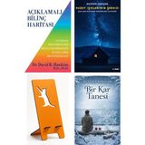 Butik Açıklamalı Bilinç Haritası - David R. Hawkins + Kuzey Işıklarının Şarkısı + Telefon Tutucu + Bir Kar Tanesi