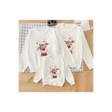 BUTİK AYVİTRİN Aile Yılbaşı Baskılı Sweatshirt 2 iplik Aile Kombini Oluşturma Tek Fiyatıdır