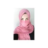 Butik Ayvitrin Kadın Maskeli Şal Gül Kurusu