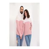 Butik Ayvitrin Sevgili Çift Kombini Boğazlı Kazak Krem
