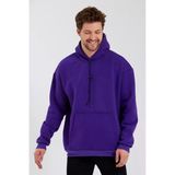 Butik Ayvitrin Sevgili Kombini Çift Oversize Kapşonlu Üç Iplik Sweatshirt Mor