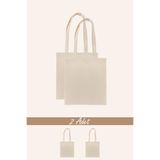 Butik Baskısız Ham Bez Çanta %100 Pamuk | 35x40 Cm | 140 Gr/m² | Doğal Renk Punch Çanta | 2 Adet