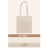 Butik Baskısız Ham Bez Çanta %100 Pamuk | 35x40 Cm | 140 Gr/m² | Doğal Renk Punch Çanta | 50 Adet