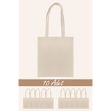 Butik Baskısız Ham Bez Çanta | 35x40 Cm | 10 Adet