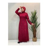 Butik büyük beden Kordena Dantel Abiye