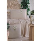 Butik Cift Kisilik Nakis Detayli Pike Takimi Etta V5 Tas Rengi