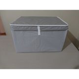Butik Çok Amaçlı Kapaklı Düzenleyici Maxi Kutu Baza Hurç 50X40X30 - Beyaz - Gri - 1 Adet - 50 * 40 * 30 Cm