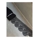 Butik Geniş S desen model Güpür 9 metre Fransız dantel masa örtüsü havlu kenarı bant Güpür