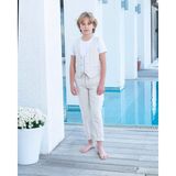 Butik Happy Kids Erkek Çocuk Takım Elbise 3'lü Spor Takım Yelek-Pantolon-Tişort 3-14 Yaş - 10 Yaş - Bej