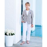Butik Happy Kids Erkek Çocuk Vizon Takım Elbise Keten Spor Takım 3-14 Yaş Ceket Pantolon Tişort 3-14 Yaş - 8 Yaş