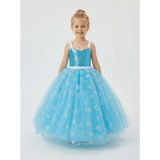 Butik Happy Kids Kız Çocuk Frozen Elsa Kostümü - 4 - 5 Yaş - Mavi - Buz