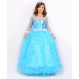 Butik Happy Kids Kız Çocuk Prenses Elsa Kostümü Uzun Kollu Elsa Kostümü 1-12 Yaş - Mavi - 3 - 4 Yaş