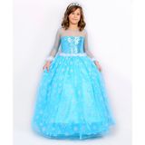 Butik Happy Kids Kız Çocuk Prenses Elsa Kostümü Uzun Kollu Elsa Kostümü 1-12 Yaş - Mavi - 6 - 7 Yaş