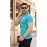 Butik İstanbul Erkek Hakim Yaka Dokuma Pamuklu Kumaş Kısa Kollu Tişört
