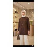Butik kadın baklava desen tesettür tunik
