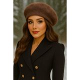 Butik Kadın Fransız Model Ressam Beresi – Akrilik Yumuşak Tüylü Kışlık Beret Şapka