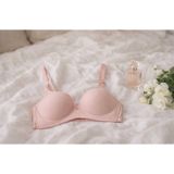 Butik Kadın Pudra Pembesi Rose Comfort Fitilli Desteksiz Balensiz Günlük Sütyen
