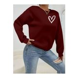 Butik Kadın Uzun Kollu Bisiklet Yaka Viskon Iki Iplik Bluz