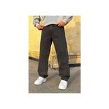 Butik Karaca Erkek Baggy Fly Loose Fit Jeans Kemer Arkası Lastikli Kot Pantolon - 33 - Gri