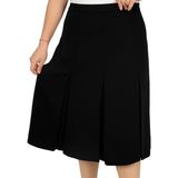 Butik Kısa Büyük Beden Fişekli Astarlı Krep Kloş Anne Eteği - 42 - Siyah