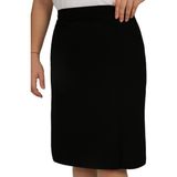 Butik Kısa Diz Üstü Yırmaçlı Ofis Etek - 38 - Siyah