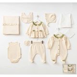 Butik Kız Bebek %100 Pamuklu - Antialerjik 10'lu Hastane Çıkışı - Yeşil - 0 - 3 Ay