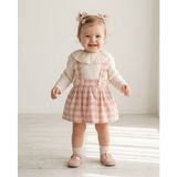 Butik Kız Bebek Toka Aksesuarlı Salopet Takım - 9 - 12 Ay - Pembe