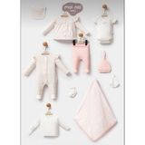 Butik Kız Çocuk %100 Pamuklu Antialerjik Hastane Çıkışı 10'lu Yenidoğan Set - Pembe - 0 - 3 Ay