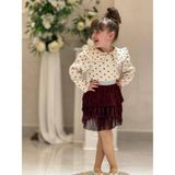 Butik Kız Çocuk Bayramlık & Yeni Sezon Gömlek-Etek Ikili Takım ( Yaşınızı Alınız) - 4 - 5 Yaş - Beyaz