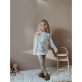 Butik Kız Çocuk Leopar Desenli Taytlı Alt - Üst 2'li Takım %100 Pamuklu - 5 - 6 Yaş - Toprak - Bej
