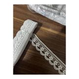 Butik Klasik Güpür Dantel 9 Metre Beyaz Dantel Şerit Çeyizlik Dikiş Nakış Hobi Tekstil ve Dekorasyon