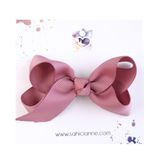 Butik Kurdele Fiyonk Saçsız Bebek Tokası 8 cm - Seyrek saçlı bebeklere özel saçtan düşmeyen toka (Mürdüm, Tekli)