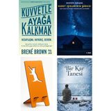 Butik Kuvvetle Ayağa Kalkmak - Brene Brown + Kuzey Işıklarının Şarkısı + Telefon Tutucu + Bir Kar Tanesi