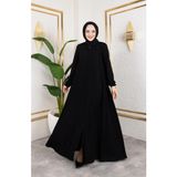 Butik Medine Ipeği Mevlana Feracce (Siyah) - 54