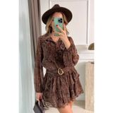 Butik Modana Etnik Desenli Şifon Elbise