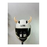Butik Motor & Motosiklet Bej Viking Boynuz Kask Dış Aksesuarı