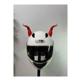 Butik Motor & Motosiklet Bükülmüş Kırmızı Boynuz Kask Dış Aksesuarı