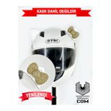 Butik Motor & Motosiklet Gold Fiyonklu Beyaz Kedi Kulak Kask Dış Aksesuarı