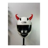Butik Motor & Motosiklet Kırmızı Viking Boynuz Kask Dış Aksesuarı