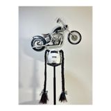 Butik Motor & Motosiklet Koyu Kahve Çift Örgü Saç Kask Dış Aksesuar