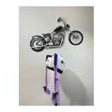 Butik Motor & Motosiklet Mor Ombreli Çift Örgü Saç Kask Dış Aksesuar