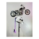 Butik Motor & Motosiklet Mor Renk Ombreli Saç Kask Dış Aksesuarı