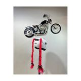 Butik Motor & Motosiklet Neon Pembe Çift Örgü Saç Kask Dış Aksesuarı