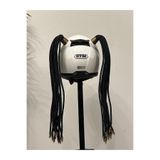 Butik Motor & Motosiklet Siyah Çift Örgülü Saç Kask Dış Aksesuar