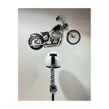 Butik Motor & Motosiklet Siyah Gri Ombreli Örgü Saç Kask Dış Aksesuar